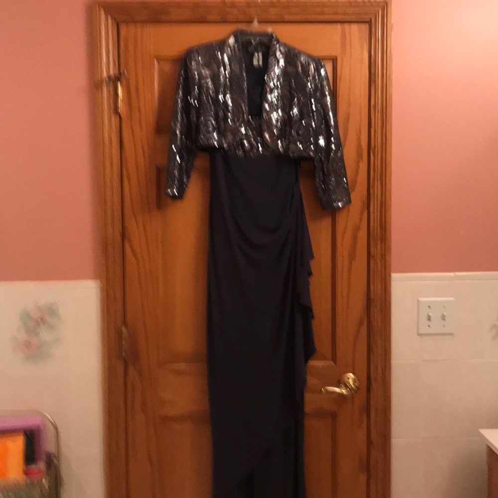 Alex Evening sequenced gown 2 pc